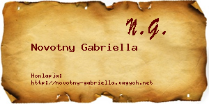 Novotny Gabriella névjegykártya