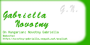 gabriella novotny business card